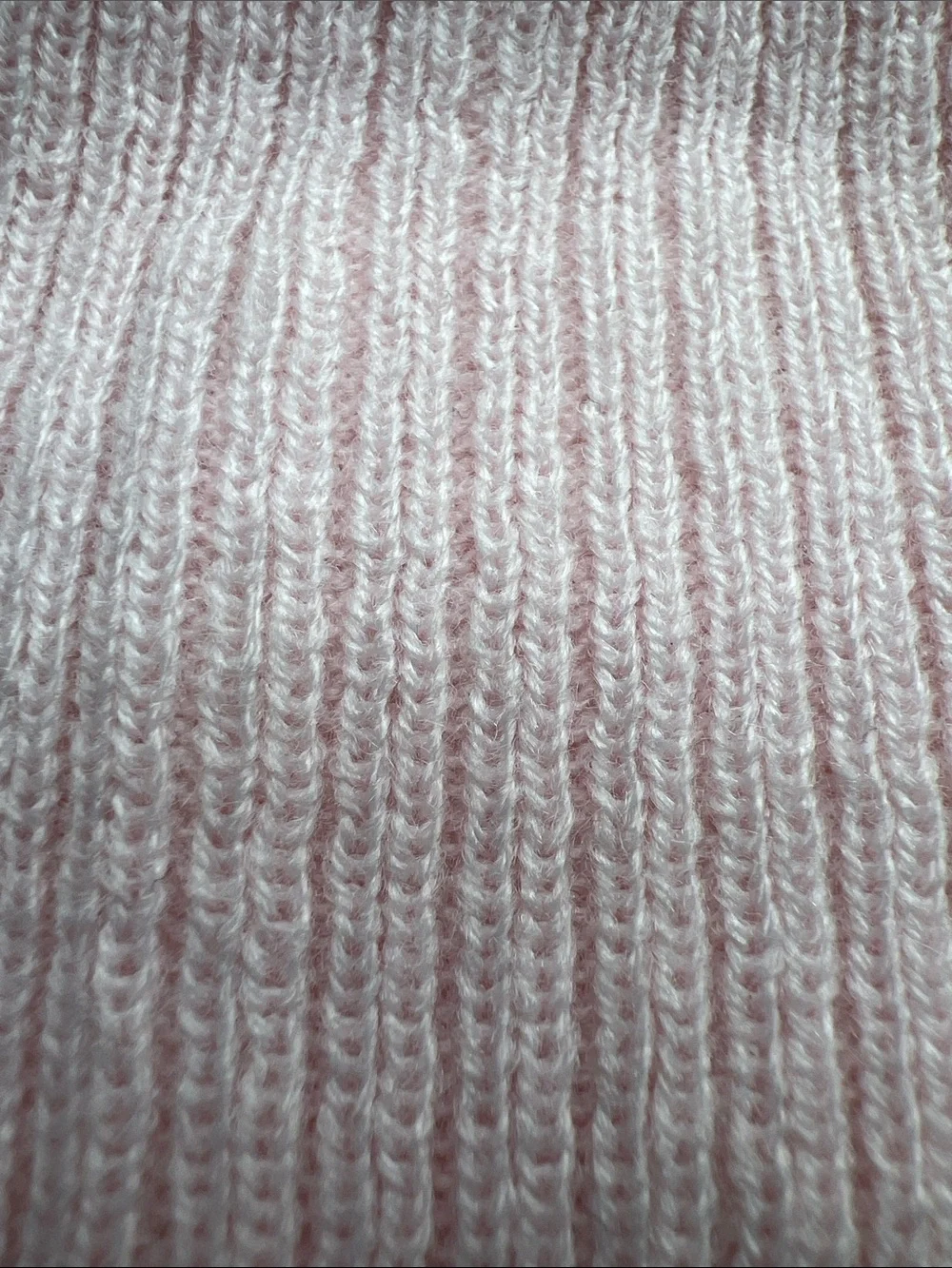 Baby Pink Ribbed Knit Beanie Hat